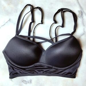 Victoria's Secret PINK Black Caged Push Up Underwire Bralette, Sz XS